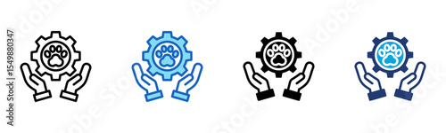 Adoption Services icon Multi Style Vector Illustration