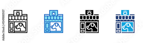 Pet Shop icon Multi Style Vector Illustration