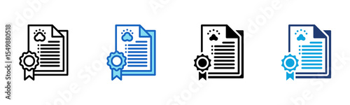 License icon Multi Style Vector Illustration