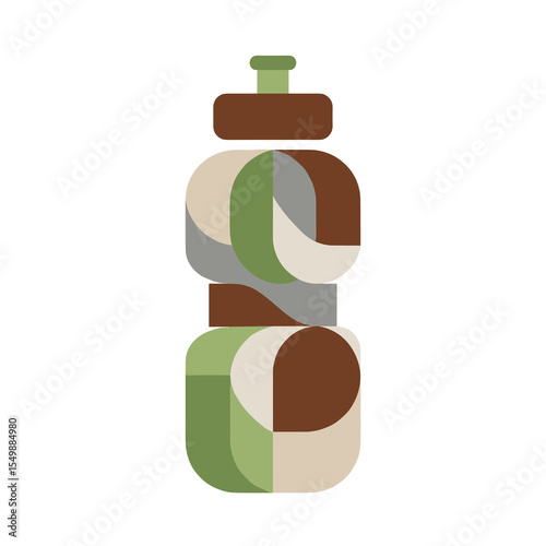 Reusable water bottle icon for sustainable startup branding
