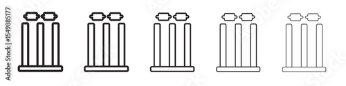 Wicket Stump icon vector illustration isolated