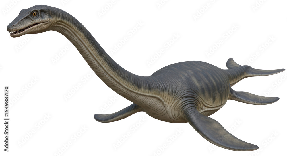 Obraz premium Isolated plesiosaur dinosaur