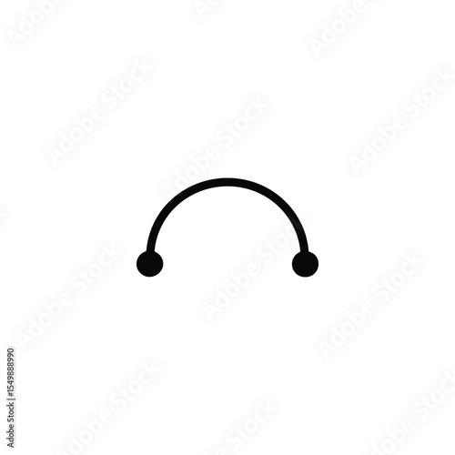 Upward Semicircular Arc With Dots Icon
