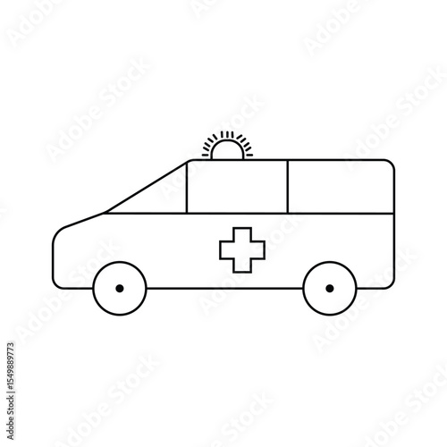 Ambulance icon vector. ambulance truck icon vector. ambulance car
