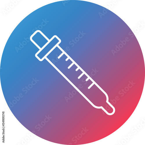 Dropper Line Gradient Circle Background Icon