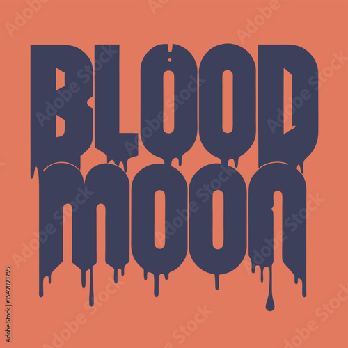 Blood Moon A Gory, Drip-Effect Horror Typography Design