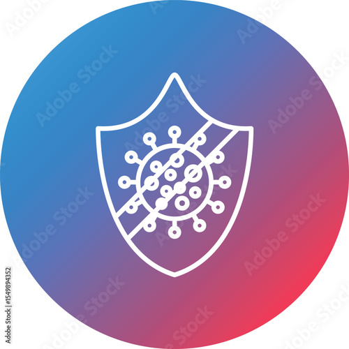 Antibacterial Line Gradient Circle Background Icon