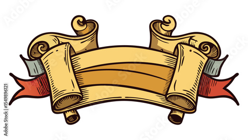 old fashioned armchair. vintage ribbons shape template