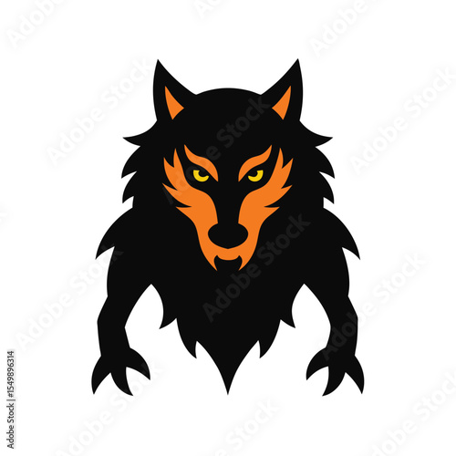 vector illustration of a wolf