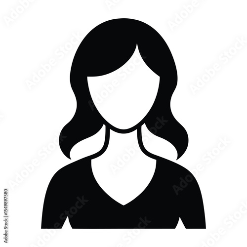  vector illustration of a woman with long hair