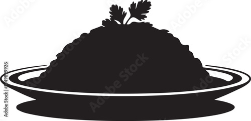 Biryani Plate, Food Silhouette
