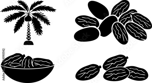 medjool illustration brown silhouette fruit logo f (1).eps