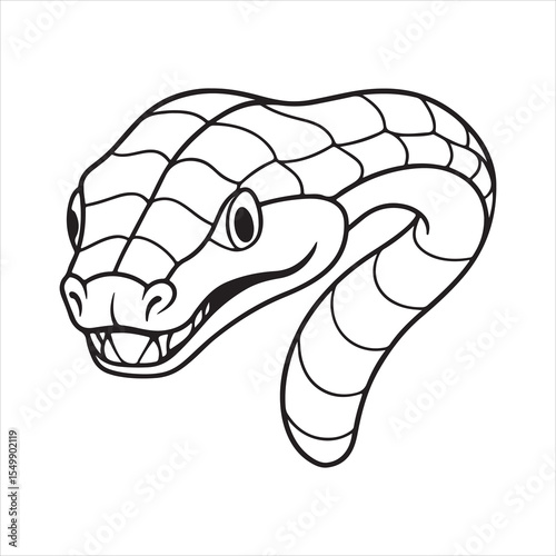 Copperhead Snake – Realistic Wildlife Illustration of a Camouflaged Predator