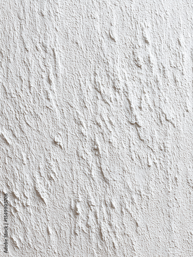 Fototapeta premium White textured plaster wall surface with rough uneven pattern and natural light creating soft shadows for clean background