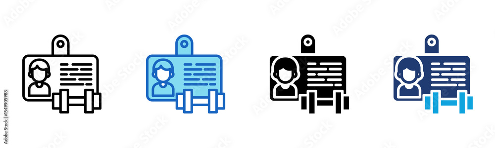 Gym Membership icon Multi Style Vector Illustration Gym Membership icon Multi Style Vector Illustration