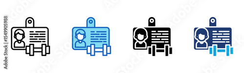 Gym Membership icon Multi Style Vector Illustration