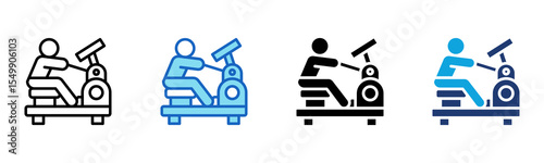 Rowing Machine icon Multi Style Vector Illustration