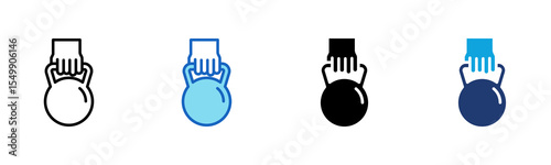 Kettlebell icon Multi Style Vector Illustration