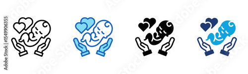 Child Care icon Multi Style Vector Illustration