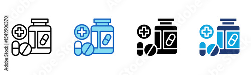 Supplement icon Multi Style Vector Illustration