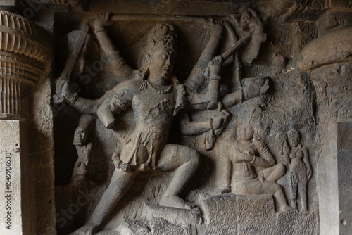 Lord Shiva slaying the demon Andhaka