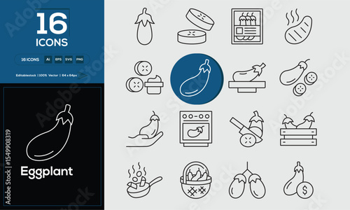 Eggplant Set of high-quality icons that are suitable for Eggplant. And change your next projects with minimalist icon design, perfect for websites, mobile apps, books, social media