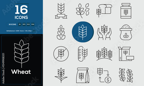 Wheat Set of high-quality icons that are suitable for Wheat. And change your next projects with minimalist icon design, perfect for websites, mobile apps, books, social media