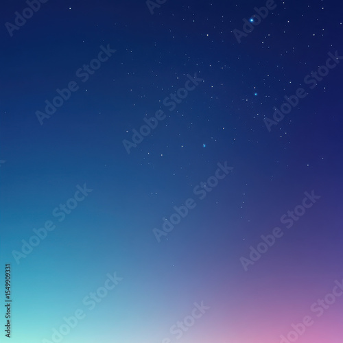 Starry night sky with a vibrant gradient of blue, purple, and pink hues. Abstract celestial background