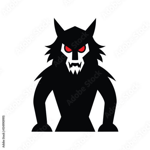 vector illustration of a black cat