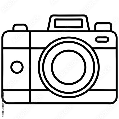 Camera Outline Icon Photography Equipment Technology and Creative Image Capture Tool