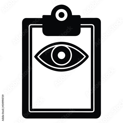 optometrist element isolated optometrist clipboard on white background