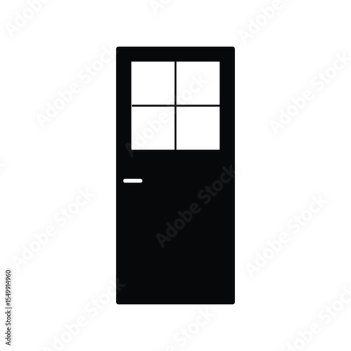 Door icon vector sign symbol isolated on white background. door symbol for your web site design, logo, app, UI. door close sign. Door front vector icon. Vector illustration. Eps file 121.