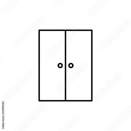 Door icon vector illustration. Door icon Isolated flat vector in outline logo. Single high quality outline symbol for web design or mobile app. door icon vector design templates. Eps file 124.