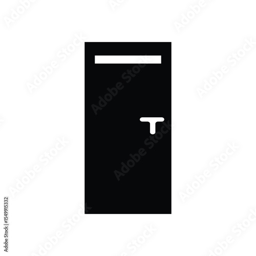 Door icon vector sign symbol isolated on white background. door close sign. Door front vector icon. door symbol for your web site design, logo, app, UI. Vector illustration. Eps file 125.