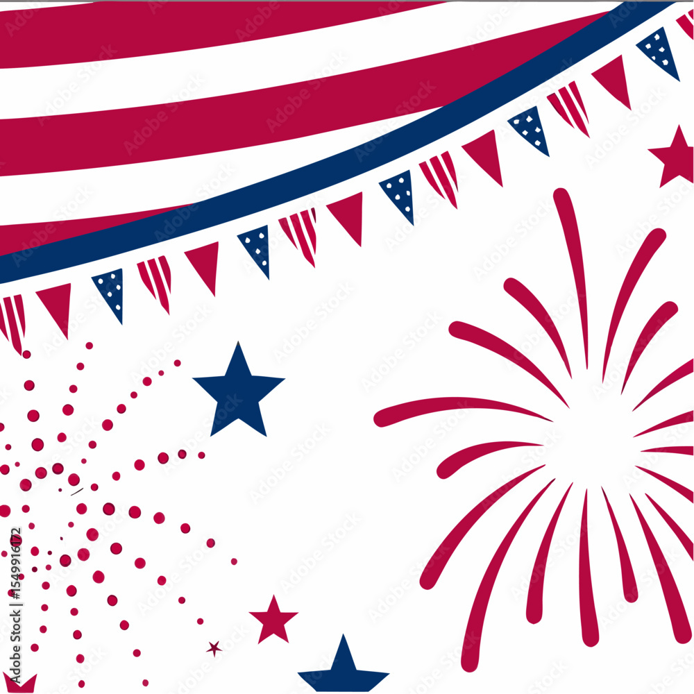 Obraz premium fourth of july background