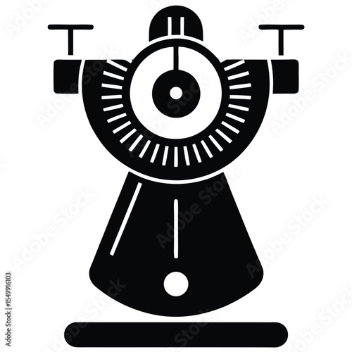 optometrist element isolated pd measuring device on white background