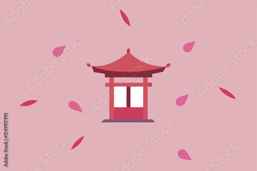 japanese lantern vector illustration