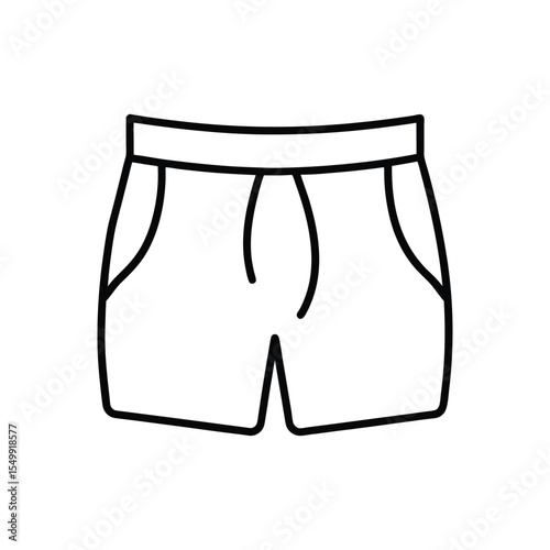 swim trunks line art