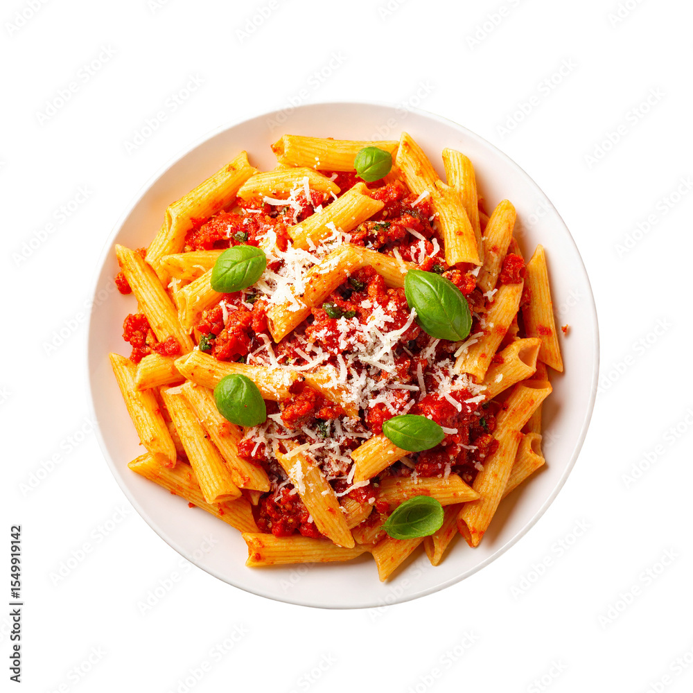 Flavorful Pasta Dish with Tomato Sauce – Transparent Flavorful Pasta Dish with Tomato Sauce – Transparent