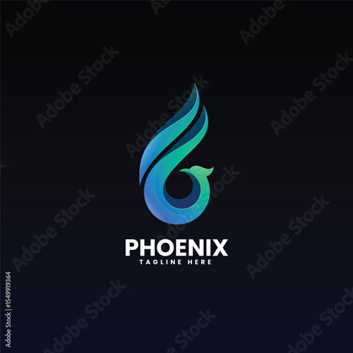 Abstract blue logo design vector is a modern business symbol featuring a water wave concept