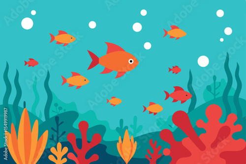 seamless background with fishes