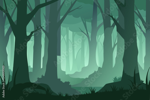 forest in the morning