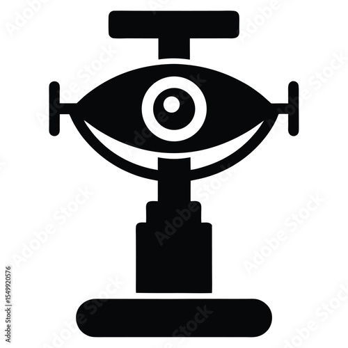 optometrist element isolated slit lamp chin rest on white background