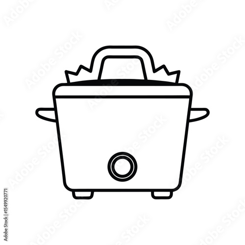 deep fryer line art