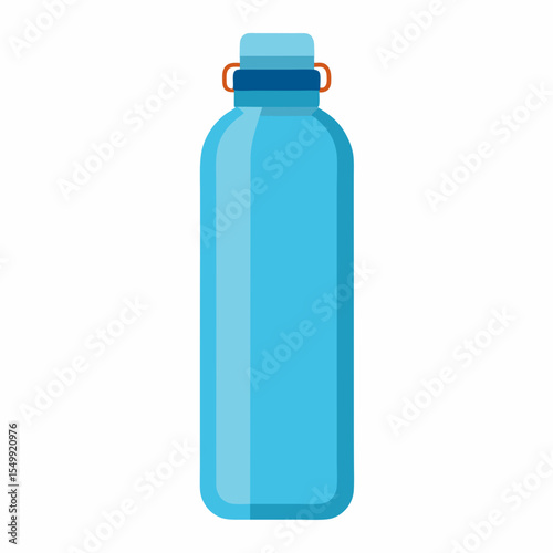 blue plastic bottle isolated