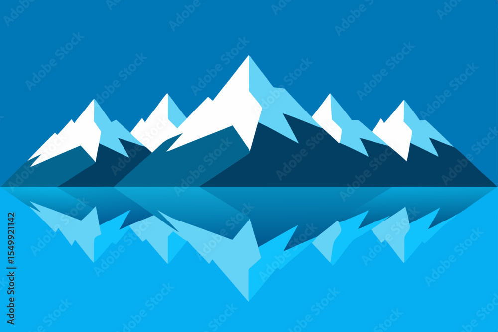 Fototapeta premium vector illustration of a mountain landscape