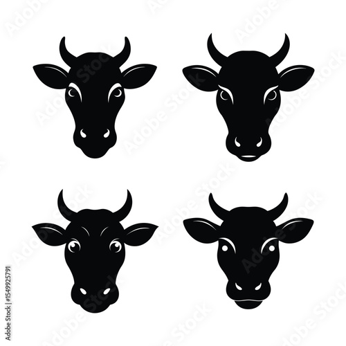 set of funny cows