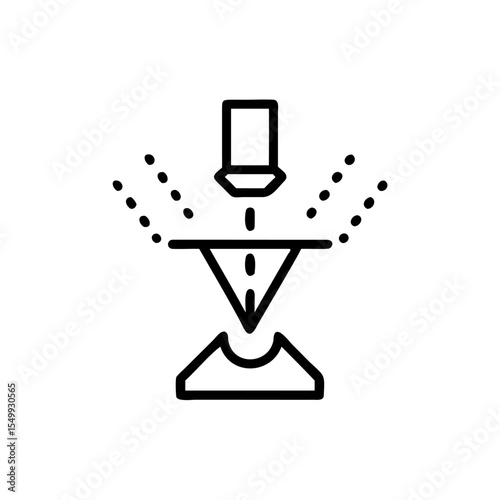 Handdrawn Line Art 3 D Printing Process Nozzle Material Deposition Additive Manufacturing Technology