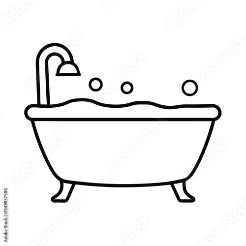 minimalist bath time illustration