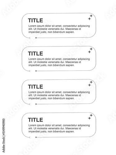 Set of simple infographics list items